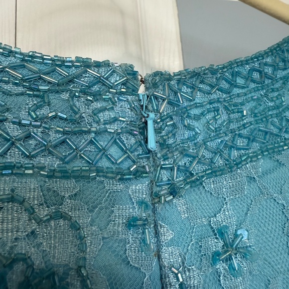 NWT Candlelight & Champagne Turquoise‎ Beaded Short Sleeved Blouse Plus Size 24W - Picture 6 of 10